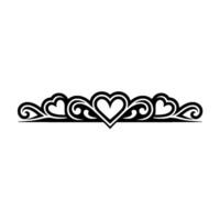 Elegant Heart Border, Vintage Element - Accent vector