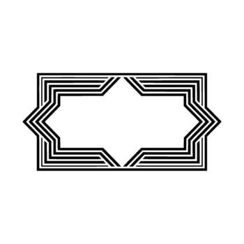 Geometric Hexagon Frame, Minimalist , Modern Pattern vector