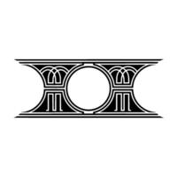 Art Deco Celestial Emblem - Geometric Ornamentation vector