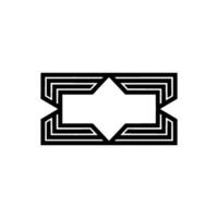 Geometric Interlock, Minimalist , Modern Emblem - Geometry vector