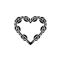 Intricate Celtic Heart Ornament, Vintage Elegance vector