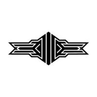 Geometric Symmetry, Stark Contrast, Modern Emblem vector