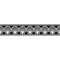Art Deco Fan Border, Elegant Geometric - Pattern vector