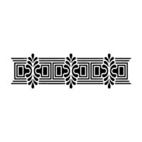 Geometric Deco Border, Elegant Line Art - Linear vector