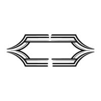 Geometric Deco Frame, Subtle Glow, Minimalist vector
