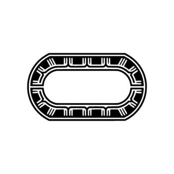 Geometric Oval, Minimalist , Circular Pattern, Abstract Shape vector