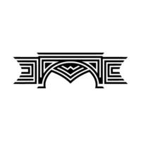 Art Deco Arch Ornament, Geometric vector
