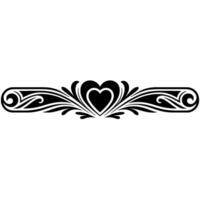 Elegant Heart Border, Vintage Decorative Element - Floral, Texture vector