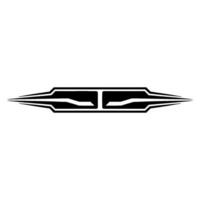 Geometric Arrowhead Emblem, Modern Tribal - Outline vector
