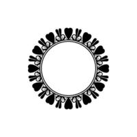 Elegant Heart Border Frame, Minimalist vector