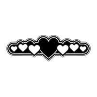 Geometric Heart Garland, Minimalist Romance Illustration vector