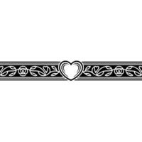 Elegant Heart Border, Vintage , Decorative Element - Illustration vector