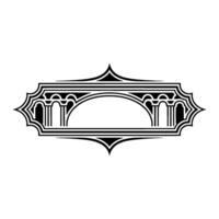 Art Deco Archway Emblem, Vintage Element vector