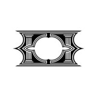 Geometric Deco Ornament, Minimalist , Elegant Border - Symmetry vector
