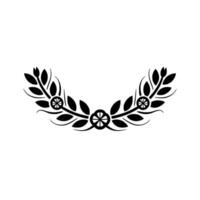 Stylized Laurel Wreath, Vintage Emblem, Elegant Border vector