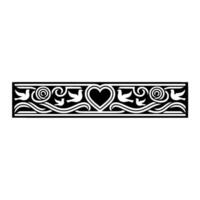 Intricate Black and White Ornately Detailed Border vector