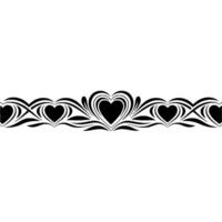 Elegant Heart Border, Vintage , Decorative Element - Frame vector