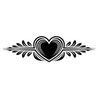 Elegant Heart Ornament, Vintage , Decorative Element vector