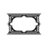 Art Deco Frame, Elegant Border, Vintage , Minimalist Composition - Geometric vector