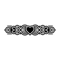 Intricate Celtic Heart Border, Vintage - Ornament, Background vector