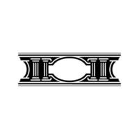 Art Deco Column Border, Elegant Symmetry, Vintage vector