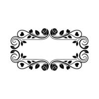Elegant Floral Frame, Vintage , Decorative Border - Ornamental, Swirls vector