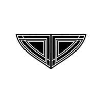 Geometric Arrowhead Emblem, Art Deco Style - Art deco vector