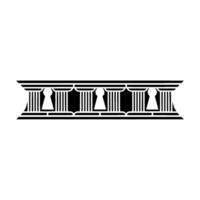 Geometric Temple Border, Classic , Minimalist Ornamentation vector