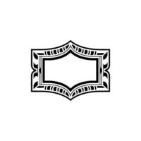 Art Deco Shield Emblem, Geometric , Vintage Style vector