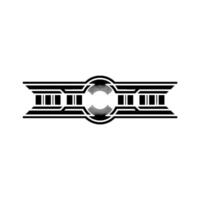 Geometric Zenith Minimalist Emblem of Precision and Symmetry vector