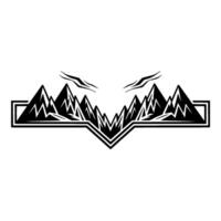 Geometric Mountainscape - Bold Adventure Emblem vector
