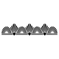 Art Deco Radiance Geometric Fan Border - Artdeco vector