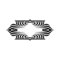 Elegant Black White Decorative Frame, Vintage Style - Geometric vector