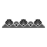 Art Deco Shell Border, Elegant Geometric vector