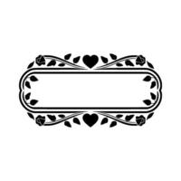 Elegant Floral Frame, Romantic Element - Border vector