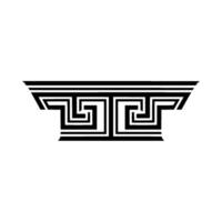 Intricate Greek Key Border, Classic Element vector