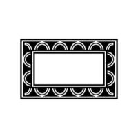 Geometric Deco Frame, Minimalist , Elegant Outline - Banner vector