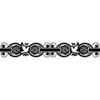 Elegant Floral Border, Vintage , Decorative Element - Dove vector