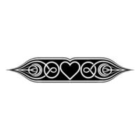 Celtic Heart Infinity Ornament, Elegant vector