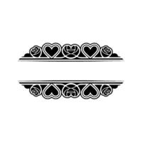 Elegant Celtic Heart Border, Decorative Divider vector