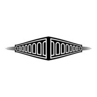Geometric Speed Emblem, Retro , Dynamic Motion vector