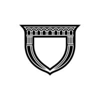 Regal Shield Emblem, Vintage Style, Protective vector