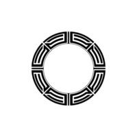 Geometric Circle Emblem, Minimalist , Circular Motif - Decorative vector
