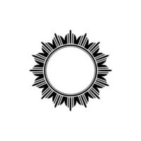 Geometric Sunburst Frame, Minimalist - Pattern vector
