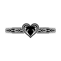 Intricate Heart Border, Tribal , Elegant Division vector