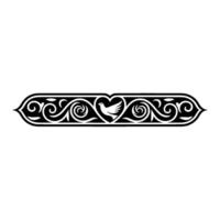 Intricate Ornamental Border, Bird Heart Motif vector