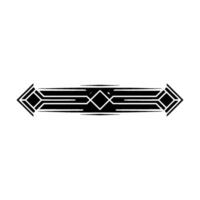 Geometric Deco Divider, Streamlined Black Gray vector