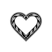 Geometric Heart, Art Deco Style, Minimalist vector