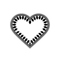 Elegant Heart Frame, Botanical Border, Minimalist vector