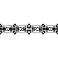 Elegant Heart Border, Vintage Deco - Pattern vector